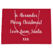 Rode persoonlijke liefde voor Kerstmis Groot Cadeauzakje (Voorkant)