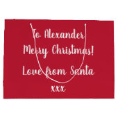 Rode persoonlijke liefde voor Kerstmis Groot Cadeauzakje (Achterkant)