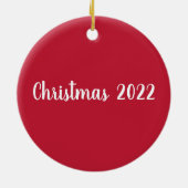 Rode persoonlijke naam Merry Kerstmis van mama Keramisch Ornament (Achterkant)
