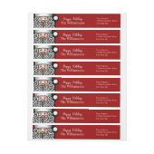 Rode persoonlijke Prettige feestdagen Santa Addres (Vel)