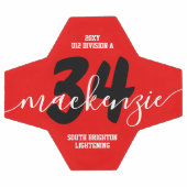 Rode persoonlijke teamkleuren naam Jersey nummer Voetbal (Enkel)