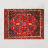 Rode Perzische Rug uit Mashhad Briefkaart (Voorkant)