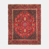Rode Perzische Rug uit Mashhad Fleece Deken (Voorkant)