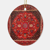 Rode Perzische Rug uit Mashhad Keramisch Ornament (Links)