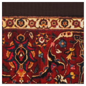 Rode Perzische Rug uit Mashhad Stof (Close Up)