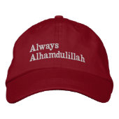 Rode pet "Always Alhamdulillah" (Voorkant)