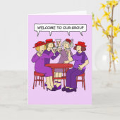 Rode Pet Cartoon Dames Welkom in de groep Kaart (Gele Bloem)