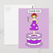 Rode Pet Dames Dank u Briefkaart (Voorkant / Achterkant)