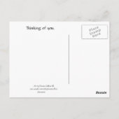 Rode Pet en Paarse Dress Lady Briefkaart (Achterkant)