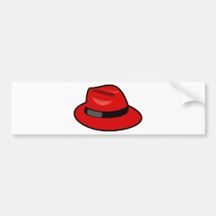 Rode Pet Fedora Bumpersticker