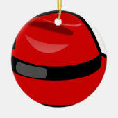 Rode Pet Fedora Keramisch Ornament (Voorkant)