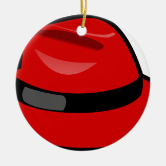 Rode Pet Fedora Keramisch Ornament