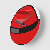 Rode Pet Fedora Ronde Klok (Hoek)