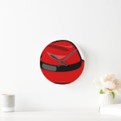 Rode Pet Fedora Ronde Klok (Huis)