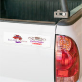 rode pet koningin bumper sticker - Gepersonaliseer (Op Truck)
