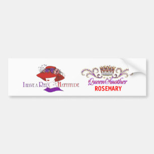 rode pet koningin bumper sticker - Gepersonaliseer
