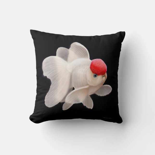 Rode Pet Oranda Goldfish Pillow Kussen (Voorkant)