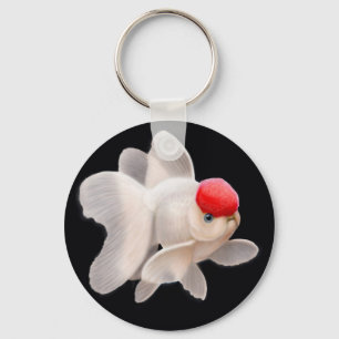 Rode Pet Oranda Goldfish Sleutelhanger