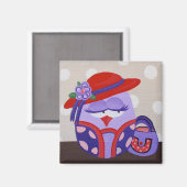 Rode Pet Uil Magnet (Voorkant / Achterkant)