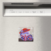 Rode Pet Uil Magnet (Insitu (Vaatwasser))