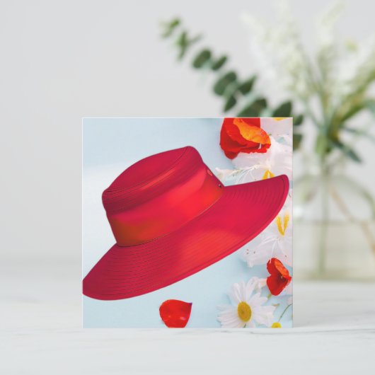 RODE PET UITNODIGING (Staand voorkant)