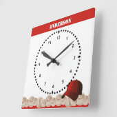 Rode Pet van de Wandklok van Baseball (Hoek)