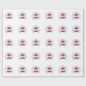 Rode Petten vrienden Cadeaupapier (Vlak)