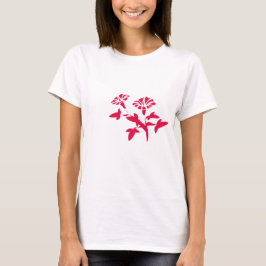 rode petunia bloem t-shirt
