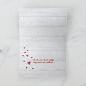 Rode petunia en ivoren met verfborsteldag kaart (Binnen)