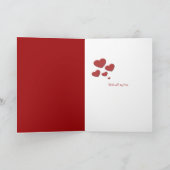 rode petunia en ivoren Valentijn Kaart (Binnen)