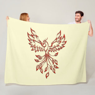 Rode Phoenix Rijst Fleece Deken