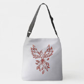 Rode Phoenix Rijst Zilver Crossbody Tas (Achterkant)