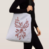 Rode Phoenix Rijst Zilver Crossbody Tas (Dichtbij)