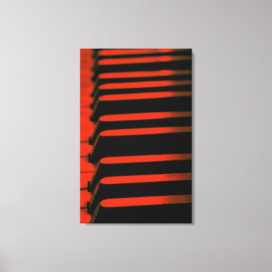 Rode Piano Keys Canvas Afdruk (Voorkant)