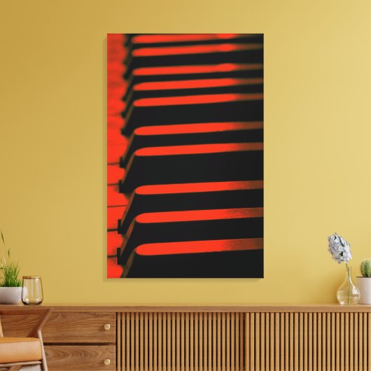 Rode Piano Keys Canvas Afdruk (Insitu (Woonkamer))
