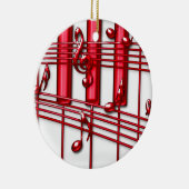 Rode Piano Toetsenbord Ornament (Rechts)