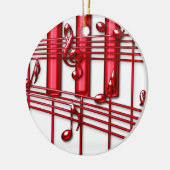 Rode Piano Toetsenbord Ornament (Links)