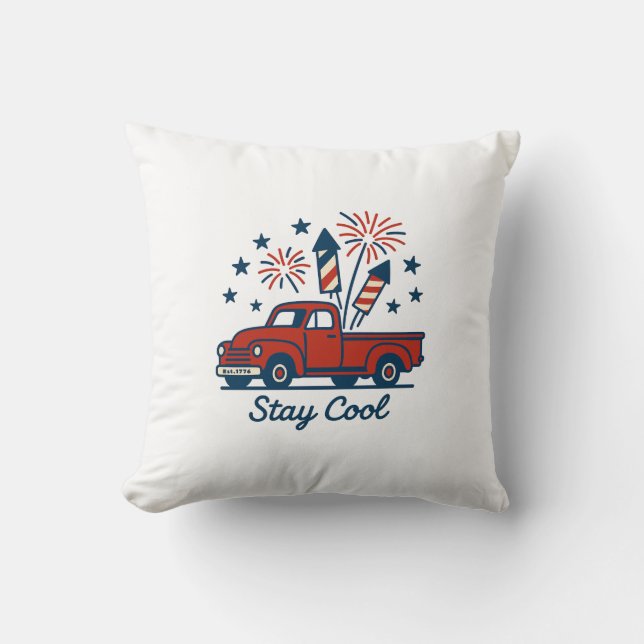  rode pick-up gooi pillo vuurwerk kussen (Voorkant)