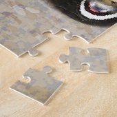 Rode pick-up truck: Amerikaanse vlag  Legpuzzel (Zijkant)