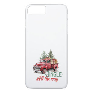  rode pick-up truck Jingle helemaal iPhone 8/7 Plus Hoesje