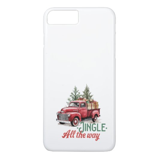 rode pick-up truck Jingle helemaal Case-Mate iPhone Case (Achterkant)