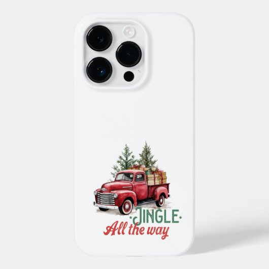 rode pick-up truck Jingle helemaal Case-Mate iPhone Case (Achterkant)