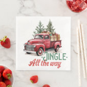  rode pick-up truck Jingle helemaal Servet (Insitu)