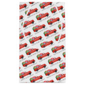 Rode pick-up truck met Cadeaus geschenkzak Klein Cadeauzakje (Achterkant)