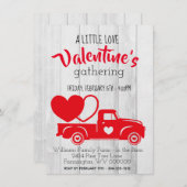 Rode pick-up truck Valentijnsdag Uitnodigen Bedankkaart (Voorkant / Achterkant)
