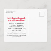 Rode picknick pllaid doek Ik doe BBQ Uitnodiging (Achterkant)