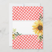 Rode picknick zonnebloem Baby shower Kaart (Achterkant)