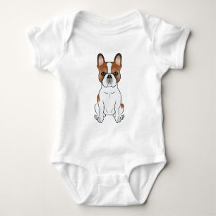 Rode Pied Franse Bulldog Franse Cute Cartoon Hond Romper