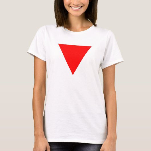 Rode Pijl Driehoek T-shirt (Voorkant)