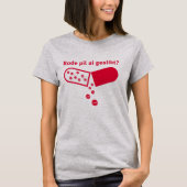 Rode pil al geslikt? t-shirt (Voorkant)